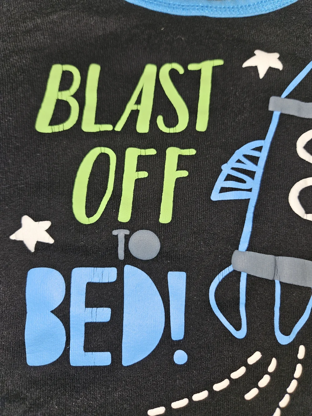 Gerber Black & Blue Rocket 'Blast Off to Bed' Pajama Set Size 5T